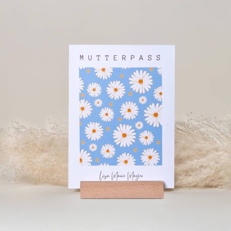 Mutterpass Schutzhülle Personalisierbar Mit Namen | Hülle Für Deutschen I Blumen Mutterpasshülle Boho von DasKleineGlueck