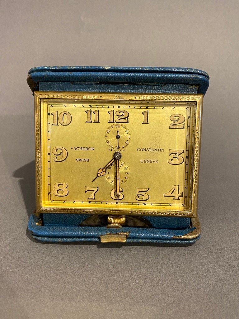 Vacheron & Constantin Reisewecker Extrem Selten 8 Tage Werk Mit Alarm Um 1930 Perfekter Originalzustand Lederetui Luxusuhr Cartier Tischuhr Vacheron & Constantin Reisewecker Extrem Selten 8 Tage Werk Mit Alarm Um 1930 Perfekter Originalzustand Lederetui Luxusuhr Cartier Tischuhr von DasKunstwerkShop