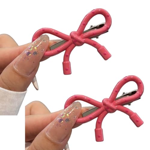 1 Paar Cartoon-Haar-Accessoires mit Schleife, Punkte, Schleife, Form-Clips für Mädchen, modisches Styling, Klemm-Dekor, koreanische Haarspange von Dasbsug