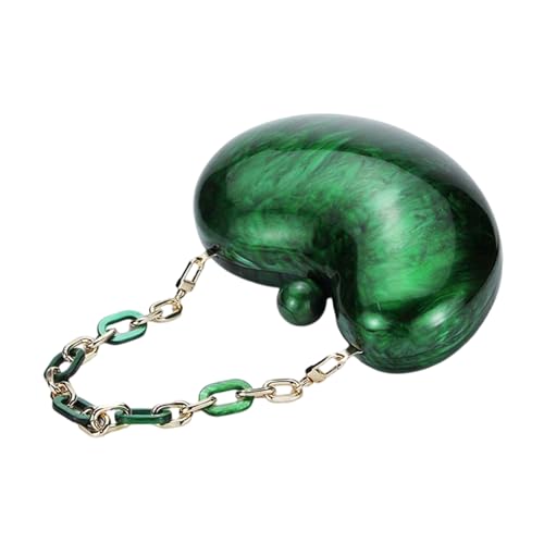 Abend-Party-Handtasche mit Kette, Schultertasche, Umhängetasche, modisches Accessoire für Handys und kleine Gegenstände, modische Party-Clutch, grün, One Size von Dasbsug