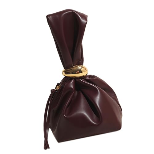 Anspruchsvolle Damen-Handtasche mit Knoten, geräumige Eimer-Handtasche, Abend-Geldbörse für Frauen und Mädchen, B, One Size von Dasbsug