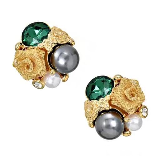 Anspruchsvolle Rosenkristall-Ohrringe, Brautschmuck, Hochzeitsschmuck, Legierung, Textur, geeignet zur Verschönerung von lässigen Outfits oder formellen Rosenkristall-Ohrringen von Dasbsug