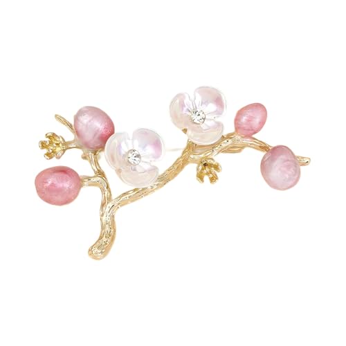 Brosche mit Strasssteinen, Pflaumen, antikes Blumenmuster, vielseitiges Schal-Accessoire für Frauen, modisches Geschenk, elegante Blumenbrosche, Einheitsgröße, Wie beschrieben von Dasbsug