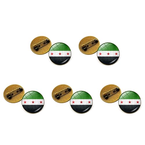 Brosche mit Syrien-Flaggen, Legierung, auffälliger Schmuck, einzigartige Syrien-Flaggen, Abzeichen für Teenager und junge Frauen, sichere Rückseite, 10 Stück, Einheitsgröße, Wie beschrieben von Dasbsug