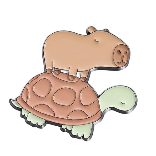 Capybaras Brosche Charm Tiernadel Capybaras Mode Revers Legierung Textur geeignet für stilvolle Rucksack Trendy Tier, Einheitsgröße, Wie beschrieben von Dasbsug