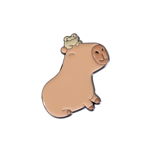 Capybaras Brosche Charm Tiernadel Capybaras Mode Revers Legierung Textur geeignet für stilvolle Rucksack Trendy Tier, Einheitsgröße, Wie beschrieben von Dasbsug