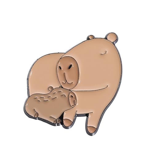 Capybaras Brosche Charm Tiernadel Capybaras Mode Revers Legierung Textur geeignet für stilvolle Rucksack Trendy Tier, Einheitsgröße, Wie beschrieben von Dasbsug