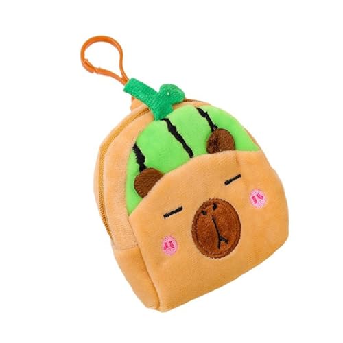 Cartoon-Capybara-Münzbeutel, Geldbörse, Ohrstöpsel, Aufbewahrungstasche, Plüsch-Datenkabel-Etui für Damen, Mädchen, Cartoon-Capybara-Wechselspielzeug, Kopfhörer, Plüsch, 01style, Mass Beauty von Dasbsug