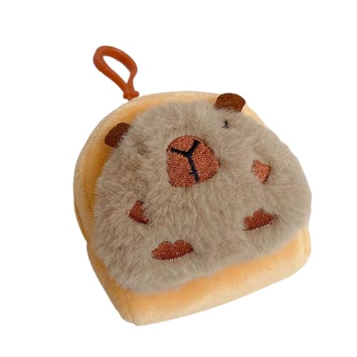 Cartoon-Capybara-Münzbeutel, Geldbörse, Ohrstöpsel, Aufbewahrungstasche, Plüsch-Datenkabel-Etui für Damen, Mädchen, Cartoon-Capybara-Wechselspielzeug, Kopfhörer, Plüsch, 04style, Mass Beauty von Dasbsug