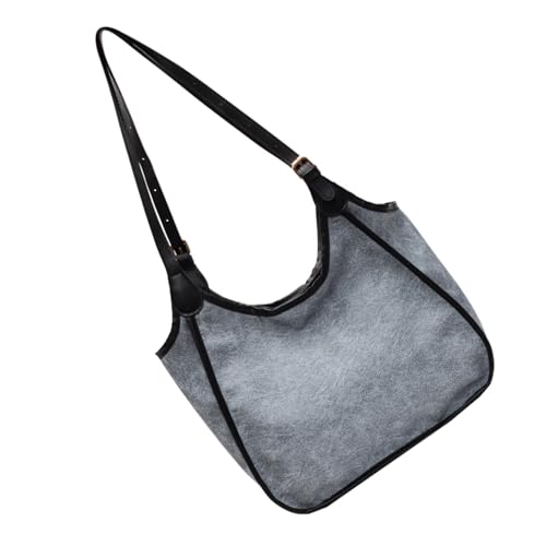 Damen Unterarmtasche Große Kapazität Schulter Mode Pendeln Einfarbig Trendy Handtasche All-Matching Achsel Große Kapazität Schulter für Frauen Trendy Achsel Einfarbig Handtasche Geldbörse, blau, One von Dasbsug