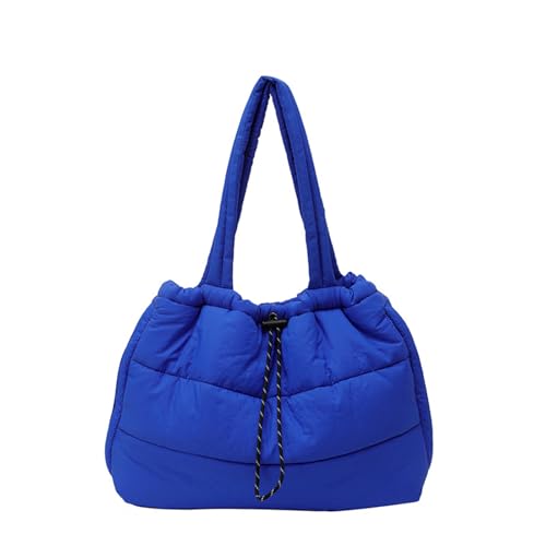 Dasbsug Achseltasche mit großem Fassungsvermögen für Damen und Mädchen, Tragegriff oben, gesteppt, Schulter-Puffer, Achselhöhle für Damen, große Kapazität, Schulter-Puffer-Handtasche, blau, One Size von Dasbsug