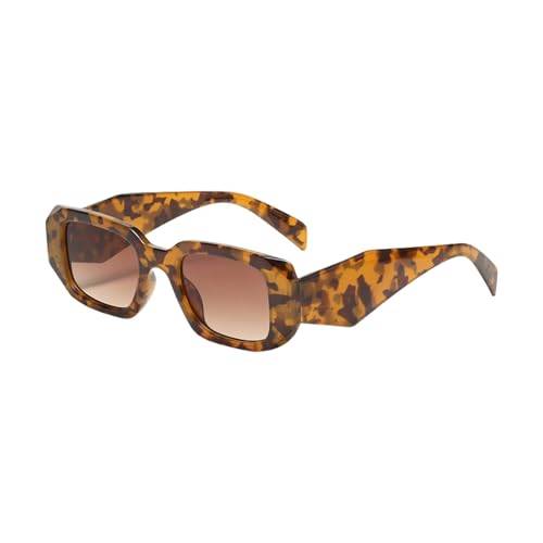 Dasbsug Asymmetrische geometrische Sonnenbrille mit rutschfesten Bügeln, 120° breite Sichtbarkeit, UV400-Schutz, Reisezubehör, asymmetrisch, sechseckig, a von Dasbsug