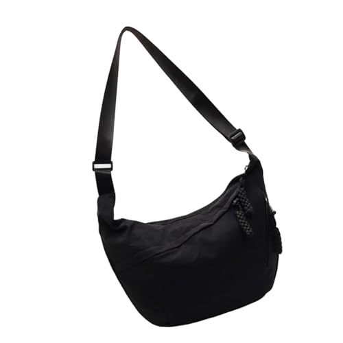 Dasbsug Crescents Umhängetasche, Umhängetasche, Geldbörsen für Damen und Herren, trendig, lässig, knödelförmig, halbmondförmig, Schulterriemen mit mehreren Taschen, für Damen, lässiger Knödel, Schwarz von Dasbsug