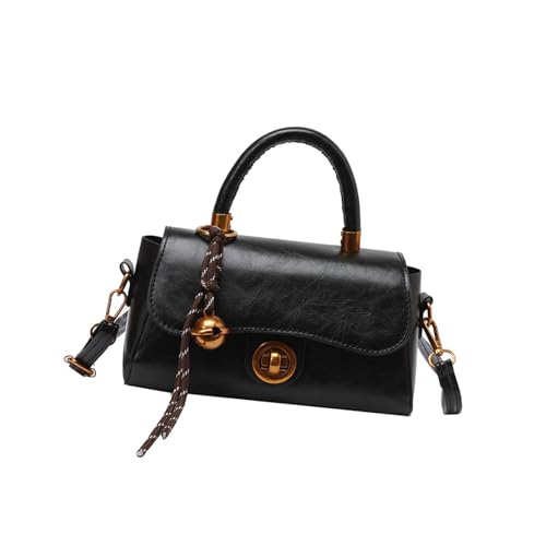 Dasbsug Damen Crossbody Bag PU Leder Schultertaschen mit verstellbarem Riemen für den täglichen Essential, geeignet für verschiedene Aktivitäten, elegante Damengeldbörse, Schwarz , One Size von Dasbsug