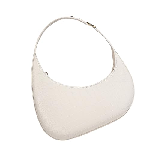 Dasbsug Damen Tasche Achsel PU Leder Schulter Herbst Winter Unterarm Handtasche und Geldbörse All-Matching Shopping Frauen PU Leder Schulter Herbst Winter Achsel Handtasche und Geldbörse, weiß, One von Dasbsug