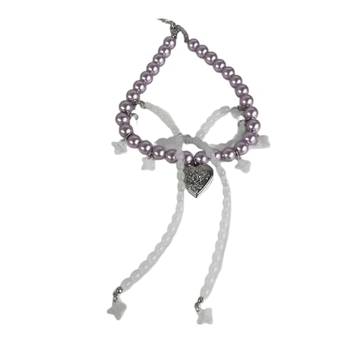 Dasbsug Einzigartige Perlen-Halskette, zartes Perlen-Design, Schlüsselbeinkette, Schmuck, verschönert den lässigen oder formellen Look, stapelbare Perlen-Halskette, trendiges Accessoire von Dasbsug