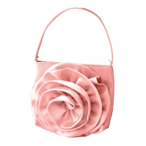 Dasbsug Elegante Abendtasche mit Kette für Damen, stilvolle Umhängetaschen, Blumenhandtasche für Hochzeiten und Cocktailpartys, bestickte Abendtasche, champagnerfarben, Einheitsgröße von Dasbsug