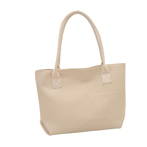 Dasbsug Elegante Damen-Unterarmtasche mit geräumigen Innen-Schultertaschen, lässige Handtasche für einfache Organisation und Vielseitigkeit, trendige College-Tasche, weiß, One Size von Dasbsug