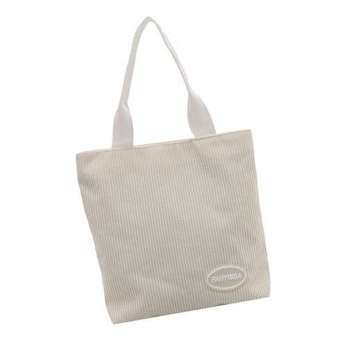 Dasbsug Elegante Kordsamt-Handtasche für den täglichen Einkauf für Büroangestellte und Studenten, leicht zu reinigen und zu pflegen, weiß, One Size von Dasbsug