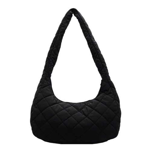 Dasbsug Elegante gesteppte Damen-Umhängetasche mit Spaicous Fach Crossbody Geldbörse für Profis und Studenten Mehrzweck-Handtasche, Schwarz , One Size von Dasbsug