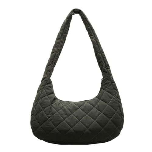 Dasbsug Elegante gesteppte Damen-Umhängetasche mit Spaicous Fach Crossbody Geldbörse für Profis und Studenten Mehrzweck-Handtasche, grün, One Size von Dasbsug