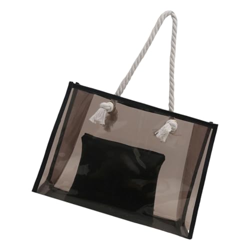 Dasbsug Große Kapazität, Schultertasche für Damen, durchsichtig, Achselhöhle, schlichter Griff, trendige Handtasche, große Kapazität, Achselhöhle für Damen, Stadion-Schultertasche, durchsichtige von Dasbsug