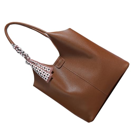 Dasbsug Große Unterarmtasche für Damen, lässig, Schultertasche, weiches PU-Leder, Achseltaschen für den täglichen Gebrauch, lässig, Kaffeebraun, One Size von Dasbsug