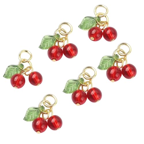 Dasbsug Handgefertigtes Obst-Bastelzubehör, stilvoller Schmuckanhänger, Schmuck, geeignet für verschiedene Anlässe, 6 Stück von Dasbsug