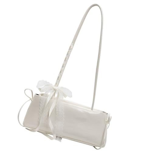 Dasbsug Hoboes Handtasche unter dem Arm, süße Clutches Geldbörse mit Reißverschluss, Schultertaschen für Damen, Pendler, Schultertasche für Damen, weiß, Einheitsgröße Dasbsug Hoboes Handtasche unter dem Arm, süße Clutches Geldbörse mit Reißverschluss, Schultertaschen für Damen, Pendler, Schultertasche für Damen, weiß, Einheitsgröße von Dasbsug