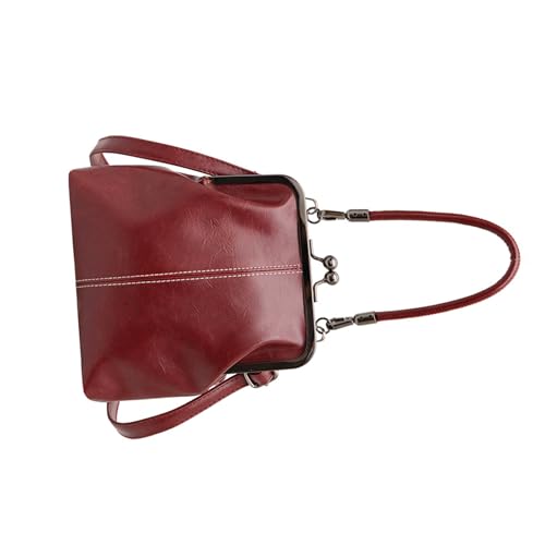 Dasbsug Kleine Umhängetasche, Schultertasche für Damen, stilvolle Damen-Handygeldbörse, Tragegriff oben, kleine Geldbörse, Geschenke, Handygeldbörse, rotbraun, Einheitsgröße von Dasbsug