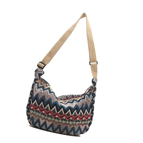 Dasbsug Kreative Umhängetasche für Damen und Mädchen 2025 Canvas Einkaufstaschen Große Kapazität Crossbody Geldbörse für Arbeit und Freizeit Damen Canvas Geldbörse, B, One Size von Dasbsug