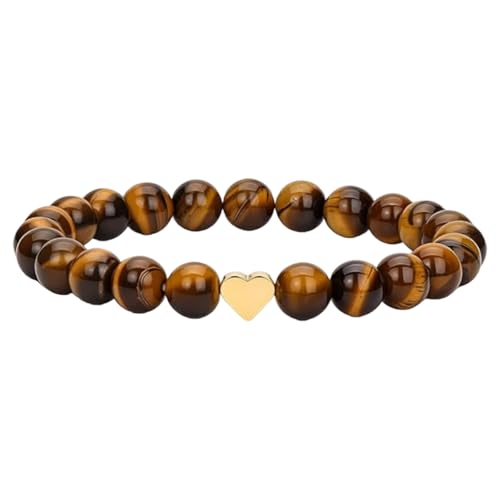 Dasbsug Mehrfarbiger, glatter Kristall-Herz-Anhänger mit stabiler Stretchkordel für Damen und Herren, Unisex, Stretch-Kristall-Herzschmuck, Einheitsgröße, Wie beschrieben von Dasbsug