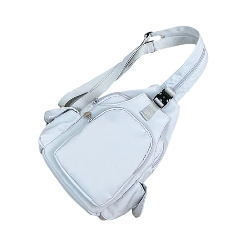 Dasbsug Moderne Umhängetasche, ergonomisches Design, Nylon-Rucksack, lässige Umhängetasche, multifunktionale Aufbewahrung, für den täglichen Gebrauch, modische Umhängetasche für Damen, Grau / Blau von Dasbsug