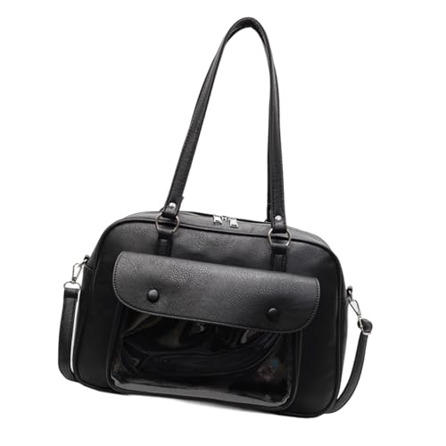 Dasbsug Moderne Umhängetasche für den täglichen Gebrauch, praktische PU-Unterarm-Geldbörse, geräumiger Innenraum, einfacher Zugriff, elegante Umhängetasche, Schwarz , One Size von Dasbsug