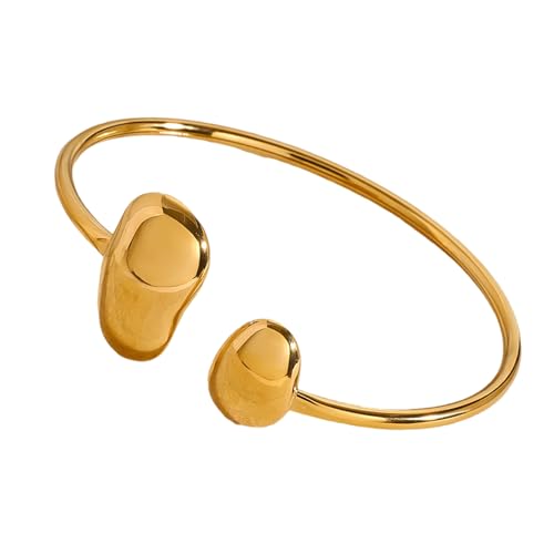 Dasbsug Moderner Punk-Metall-Armreif, geometrisch, breiter Handgelenkschmuck, Edelstahl-Textur, für Damen und Mädchen, modische Frauen, Einheitsgröße, Wie beschrieben von Dasbsug