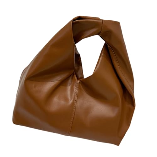 Dasbsug Modische Umhängetasche aus PU-Leder für Damen, praktische und stilvolle Unterarm-Handtasche mit geräumigem Innenraum, Damen-Handtasche, braun, Einheitsgröße von Dasbsug