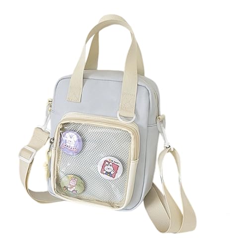 Dasbsug Modische Umhängetasche mit Anime-Druck, verschleißfest, leicht zu reinigen, Umhängetasche, verstellbarer Riemen für Schule und Reisen, Anime-Thema, lässige Tasche, blau, One Size von Dasbsug