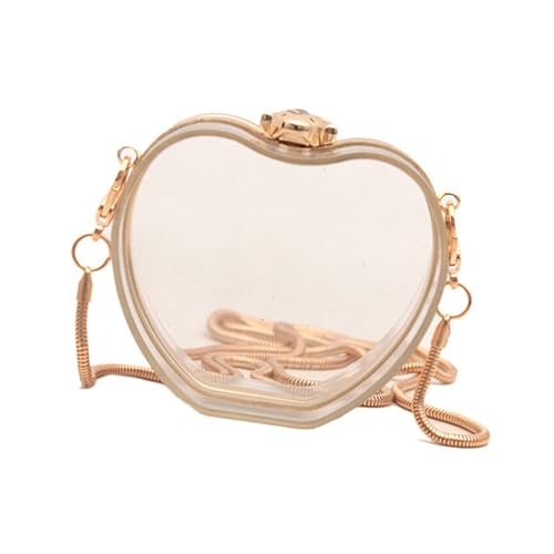 Dasbsug Quadratische transparente Acryl-Tasche für Mädchen, Acryl, Schultertasche, Umhängetasche, Mehrzweck, für Make-up und Zubehör, transparentes Gelee, 04style, One Size von Dasbsug