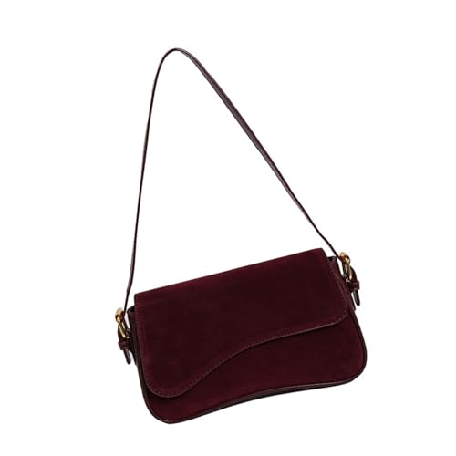 Dasbsug Retro-Umhängetasche für Damen, schlicht, Achselhöhle, PU-Leder, Kuriertasche, trendige Unterarm-Geldbörse für Reisen, einfache Achselhöhle, PU-Leder, Crossbody, Unterarm-Geldbörse, a, One Size von Dasbsug