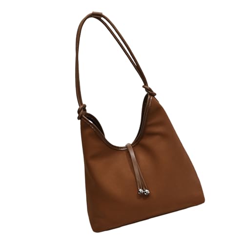 Dasbsug Slouchy Bag für Frauen 2024 Retro Herbst Winter Schultertaschen Große Kapazität Handtasche Eimer Tasche Retro Unterarm Geldbörse Damen Schulter Handtasche, braun, One Size von Dasbsug
