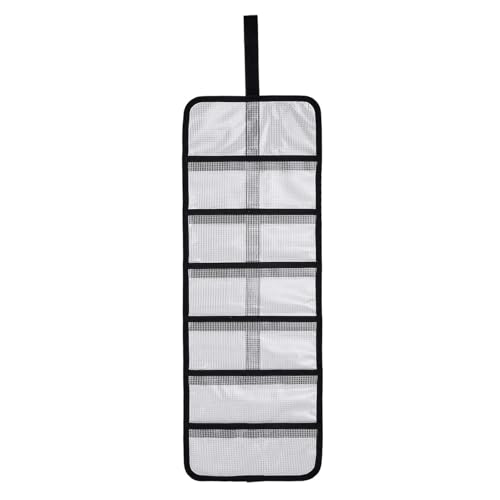 Dasbsug Transparente Angelausrüstung, aufgerollte Tasche, große Kapazität, Köder, Aufbewahrungstasche für professionelle Angler, Angelausrüstungs-Organizer, weiß, Einheitsgröße von Dasbsug