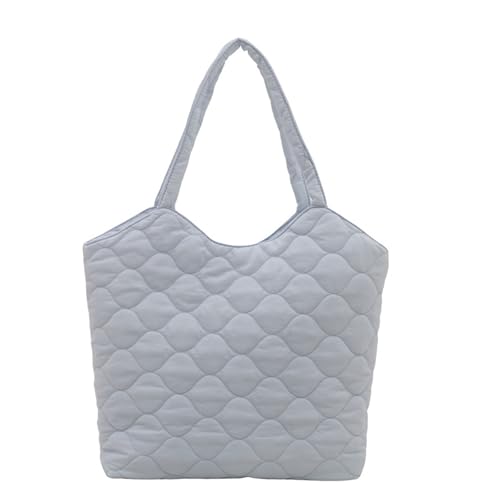 Dasbsug Trendige Reise-Umhängetasche für Damen, Arbeitstasche, Tragegriff oben, Wochenendtasche mit Reißverschluss, gesteppte Geldbörsen und Handtaschen für Damen, blau, One Size von Dasbsug