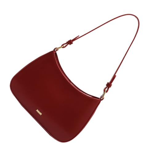 Elegante Schultertasche, PU-Leder, Unterarmtasche, einfarbig, Handtasche, Handtasche für Frauen, die eine einzigartige modische Abendtasche suchen, B, One Size von Dasbsug