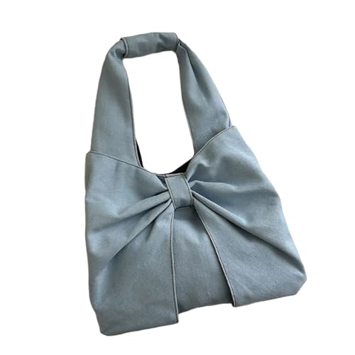 Elegante ästhetische Unterarmtasche für den täglichen Gebrauch, leichte Jeans, Damen-Schultertasche, modische Achseltaschen für Damen, moderne Arbeitstasche, hellblau, One Size von Dasbsug