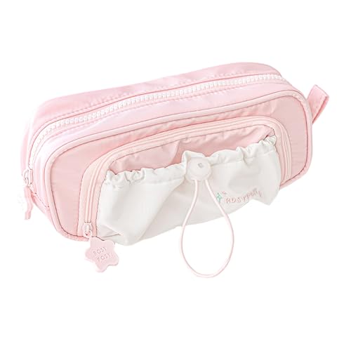 Federmäppchen mit großem Fassungsvermögen, hohe Kapazität, Stiftehalter, Reißverschluss, Reise-Make-up-Tasche für Studenten, Frauen, sternenklare Kordelzug-Federmäppchen, B, Mass Beauty von Dasbsug