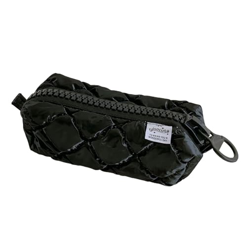 Federmäppchen mit hoher Kapazität, für Reisen, Make-up, Aufbewahrungstasche, tragbarer Organizer für Studenten, Mädchen, tragbarer Stift und Halter, Schwarz von Dasbsug