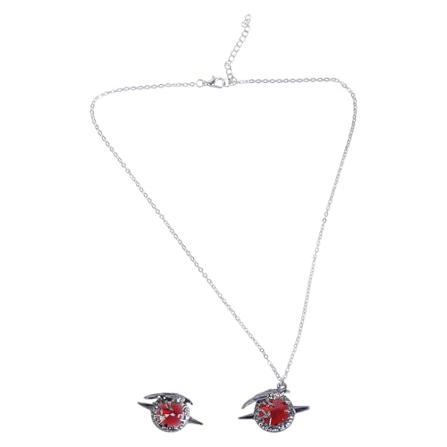 Halsketten-Set mit Anhänger, Anstecknadel, Krähe, Brosche, Halsketten-Set, inspirierte Anime-Charaktere für Modebegeisterte und Cosplay, Anime-inspirierter Schmuck von Dasbsug