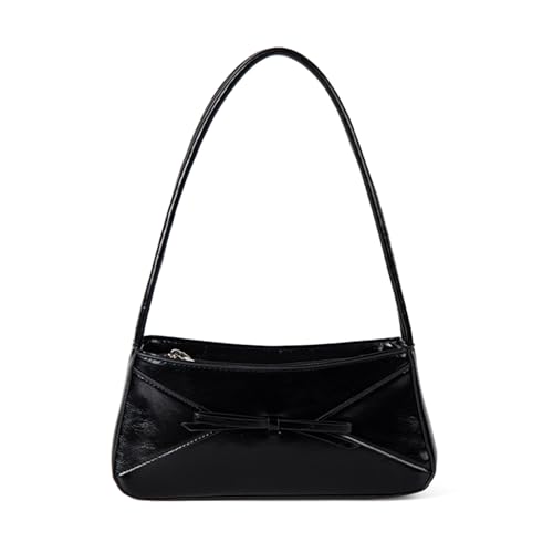 Handtasche im koreanischen Stil, kreative Schultertasche mit Schleifen, Ornament, lässige Unterarmtaschen für Frauen, die Mode und Stile suchen, Damenhandtasche, Schwarz , Einheitsgröße von Dasbsug