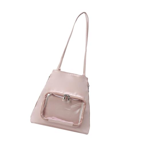 Itabag Transparente Umhängetasche, modische Itabag mit Sichtfenster für Nadeln, Anime-Display, Tragetasche, Handtasche, Rucksack für Damen und Mädchen, mit Einsätzen, a, One Size von Dasbsug