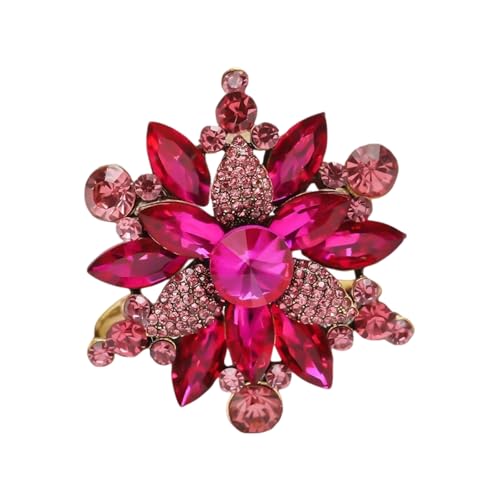 Kristall-Brosche für Damen, elegantes Party-Hochzeitszubehör, tragbarer Schmuck aus Legierung mit sicherem Verschluss, Legierung, Kristall-Brosche, Einheitsgröße, Wie beschrieben von Dasbsug